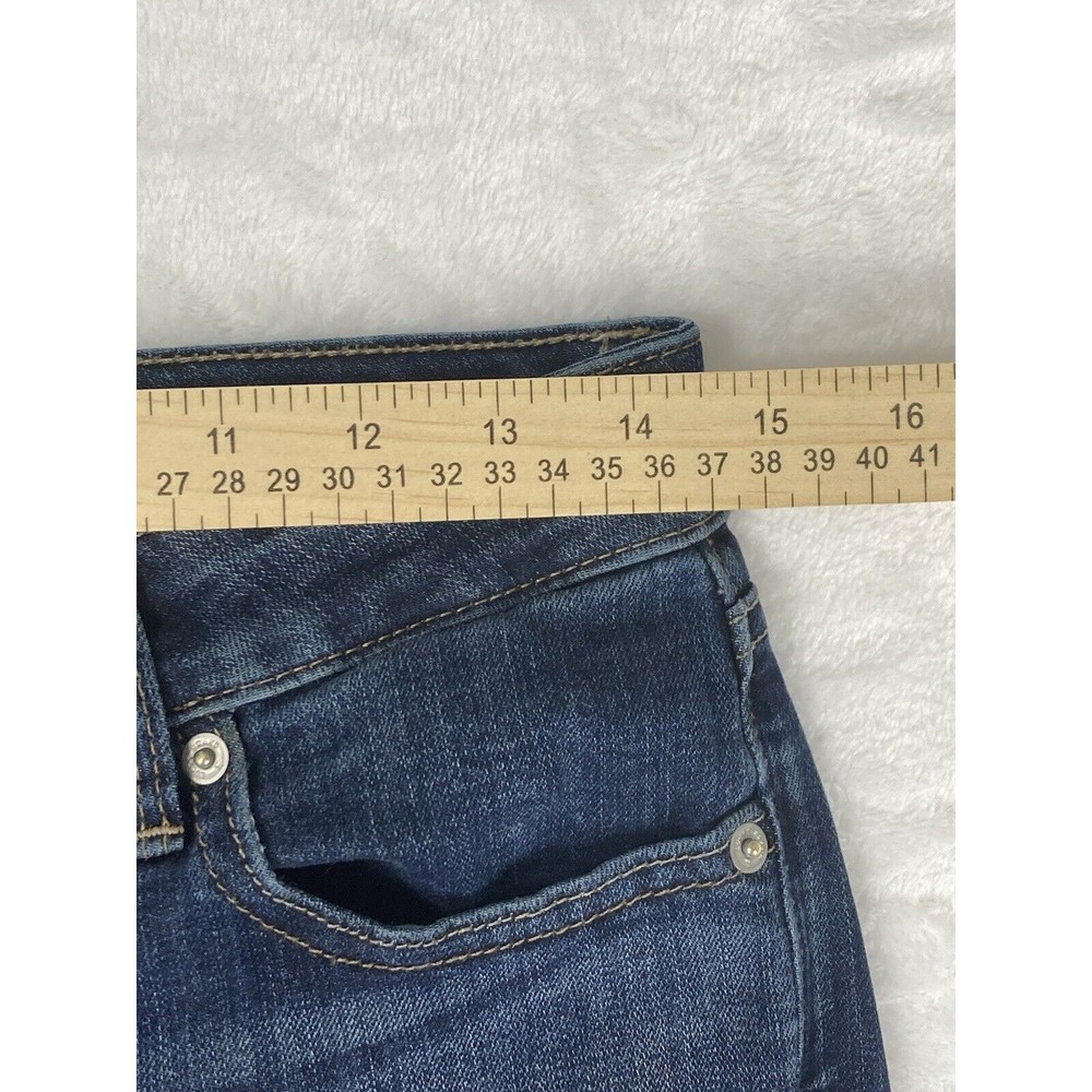 Lucky Brand Lolita Crop Low Rise Raw Hem Jeans Womens Blue Size 29 - Picture 6 of 16